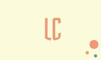 alfabet letters initialen monogram logo lc, cl, l en c vector