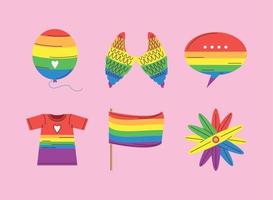 pictogrammen instellen trots lgbtq vector