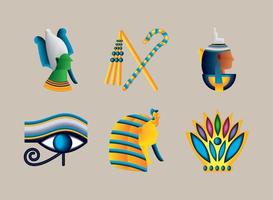 pictogrammen egypte cultuur vector