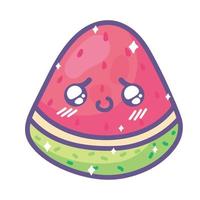 watermeloen kawaii fruit vector