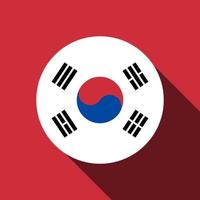 land Zuid-Korea. Zuid-Koreaanse vlag. vectorillustratie. vector