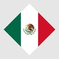 mexico vlag, officiële kleuren. vectorillustratie. vector