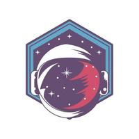 ruimte astronaut badge vector
