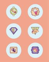 coole voedselbadges vector