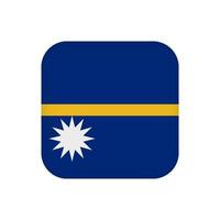 nauru vlag, officiële kleuren. vectorillustratie. vector