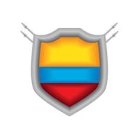 schild met vlag van colombia vector