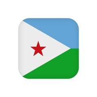 vlag van djibouti, officiële kleuren. vectorillustratie. vector