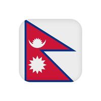 vlag van nepal, officiële kleuren. vectorillustratie. vector