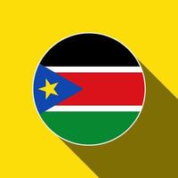 land Zuid-Soedan. vlag van Zuid-Soedan. vectorillustratie. vector