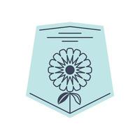 bloem natuur badge vector