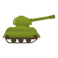 militaire tank in cartoon stijl geïsoleerd op een witte achtergrond, oorlogsvoertuig vector