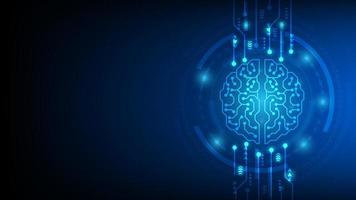 kunstmatige intelligentie cybernetische circuit hersenen binnen, geavanceerde technologie om kunstmatige intelligentie ai concept, vectorillustratie te creëren vector
