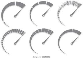 Grijze Tachometer Vector Set