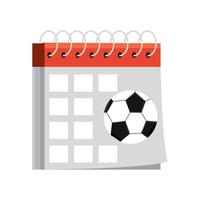 herinnering voetbalkalender vector