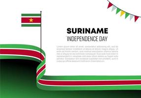 suriname onafhankelijkheidsdag achtergrond voor viering op 25 november vector