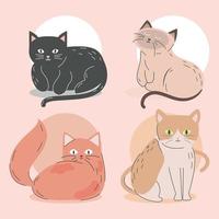 katten schattige dieren vector