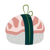 sushi omwikkeld met zeewier vector