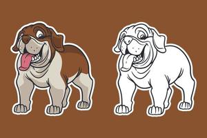 stier hond vector illustratie cartoon stijl