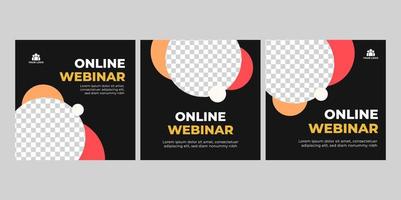 online webinar social media bericht vector