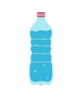 fles schoon mineraalwater clipart in platte lijn moderne stijl. gezonde levensstijl, hydrateer motivatie, drink meer waterconcept. hand getekende vectorillustratie voor poster, kunst aan de muur, banner. vector