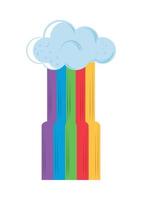 regenboog en wolk vector