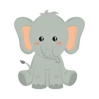 baby olifant tekenfilm vector