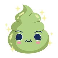 wasabi schattig kawaii vector