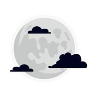 volle maan en wolken vector