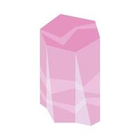 roze helende kristal vector
