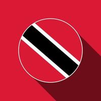 land trinidad en tobago. vlag van trinidad en tobago. vectorillustratie. vector