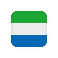 vlag van sierra leone, officiële kleuren. vectorillustratie. vector
