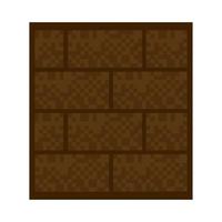 houten bakstenen pixelart vector