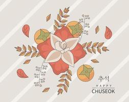 chuseok cadeau en fruit vector