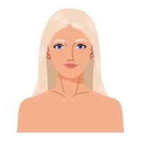 blonde jonge vrouw vector