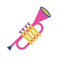 roze trompet instrument vector