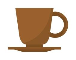bruin koffiekopje drinken vector