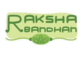groene raksha bandhan-letters vector