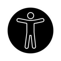 webtoegankelijkheid glyph-pictogram. universele toegang. silhouet symbool. negatieve ruimte. vector geïsoleerde illustratie