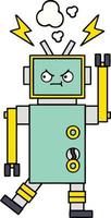 leuke tekenfilmrobot vector