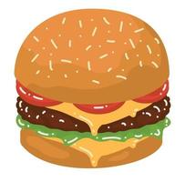 hamburger fastfood vector