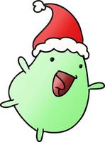 kerstverloop cartoon van kawaii bean vector