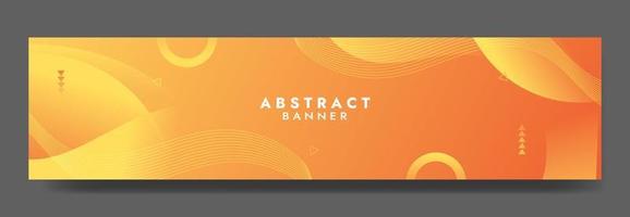 sjabloon voor abstracte oranje vloeiende golfbanner vector