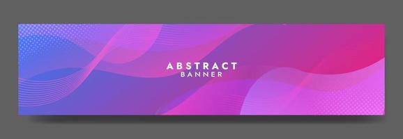 sjabloon voor abstracte paarse vloeiende golfbanner vector