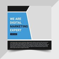 digitaal marketingbureau post ontwerpsjabloon vector