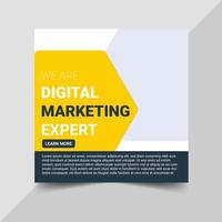 digitale marketingexpert social media postontwerp vector