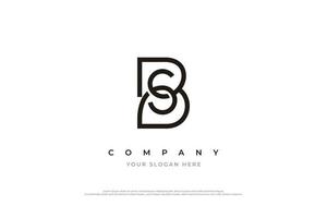 beginletter sb of bs logo ontwerp vector