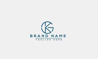 logo ontwerp brief gk. elegant modern. vectorsjabloon. vector