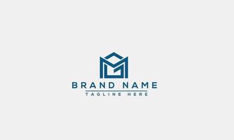 logo ontwerp brief gm. elegant modern. vectorsjabloon. vector