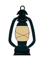 hand getekende oude lantaarn illustraties. vector vintage illustratie kerosine lamp