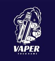 eenvoudige platte vape-logo vector